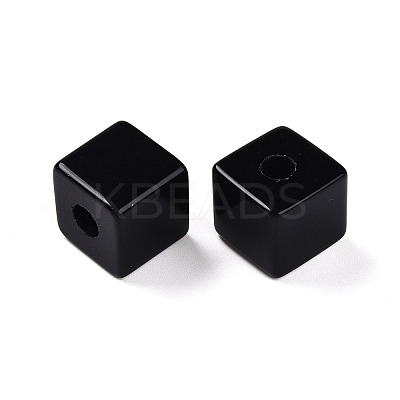 Natural Black Obsidian European Beads G-N345-07A-01-1