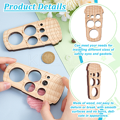 Wooden Safety Eyes Auxiliary Tool AJEW-WH0270-376-1