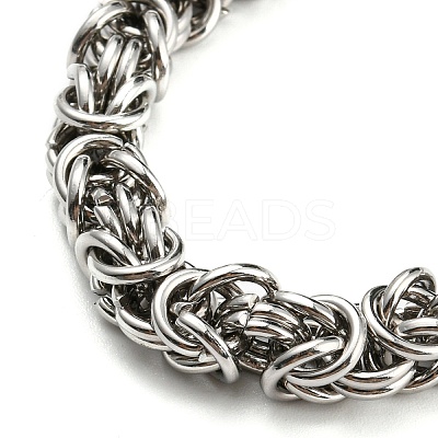 304 Stainless Steel Byzantine Chain Necklaces NJEW-D046-04AS-1