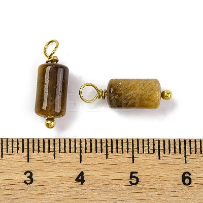 Natural Tiger Eye Cloumn Pendants STAS-H221-04G-02-1