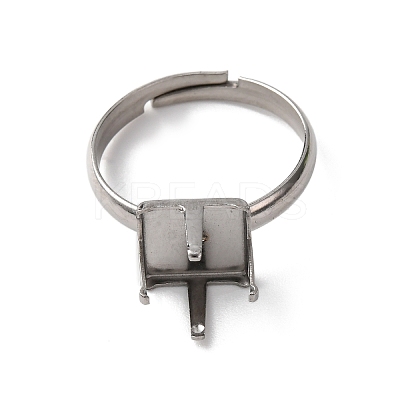 304 Stainless Steel Cuff Ring Components STAS-D372-01P-02-1