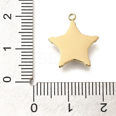 Ion Plating(IP) 304 Stainless Steel Pave Shell Pendants STAS-K263-71G-1