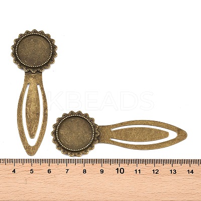 20mm Tray Bookmark Cabochon Settings X-PALLOY-S033-40AB-NR-1