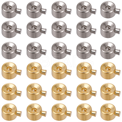 60Pcs 2 Colors Brass Crimp Beads FIND-BBC0004-71-1