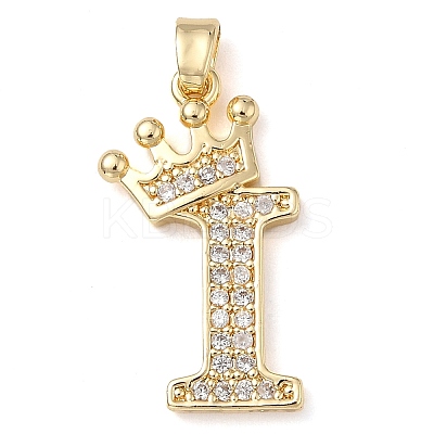 Rack Plating Brass Micro Pave Cubic Zirconia Pendants KK-D535-01I-RS-1
