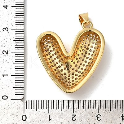 Rack Plating Brass Micro Pave Clear Cubic Zirconia Pendants KK-K345-11G-1