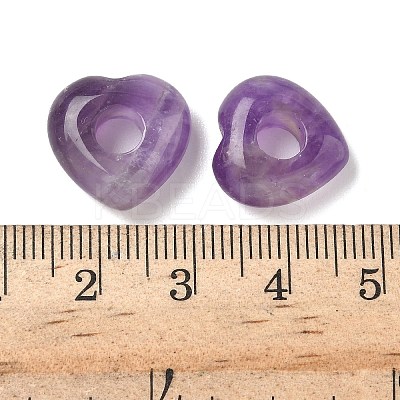 Natural Amethyst European Beads G-C252-01J-1