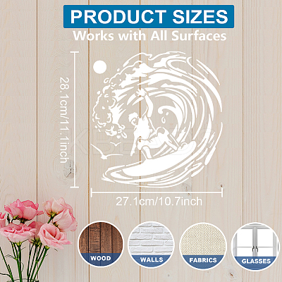 1Pc PET Hollow Out Drawing Painting Stencils DIY-MA0004-90B-1