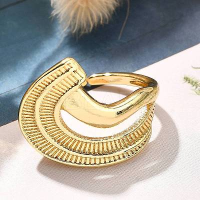 Adjustable Rack Plating Brass Finger Rings for Women RJEW-M028-33G-1