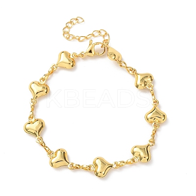 Brass Link Chain Bracelets for Women BJEW-C140-05G-1