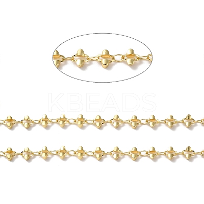 Rack Plating Brass Oval Link Chains CHC-C005-03G-1