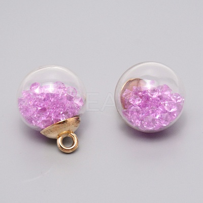 Glass Pendants GLAA-WH0025-64B-1