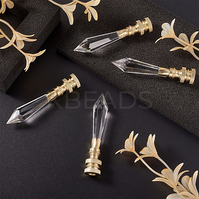 4Pcs Glass Lampshade Decorations AJEW-SW0001-03LG-1