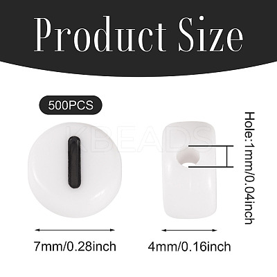 500Pcs Acrylic Beads SACR-TA0001-55I-1