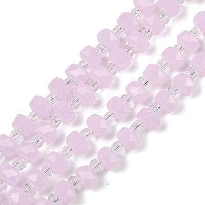 Imitation Jade Glass Beads Strands GLAA-P076-01B-01-1