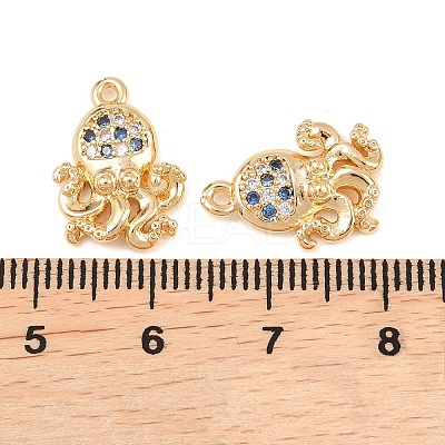 Brass Micro Pave Cubic Zirconia Pendants KK-L261-14B-G-1