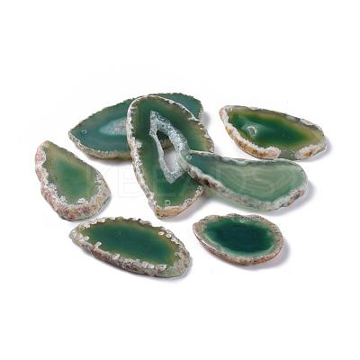 Dyed Mixed Shape Natural Agate Gemstone Big Pendants G-R300-09-1