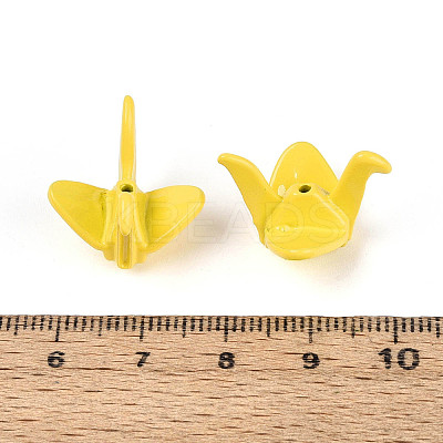 Rack Plating Spray Painted Alloy Beads PALLOY-T091-31B-1