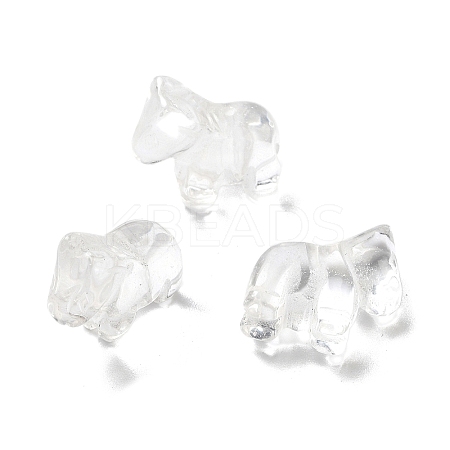 Natural Quartz Crystal Carved Half Hole Beads G-K367-02A-1