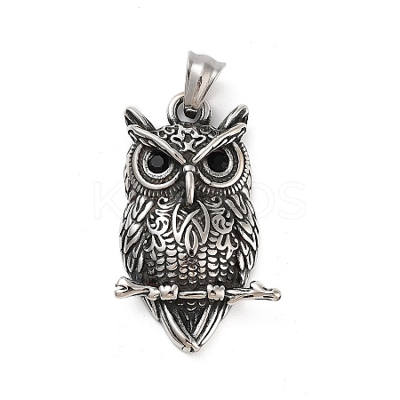 Retro 304 Stainless Steel Pendants STAS-I205-08AS-1