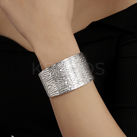 Iron Zebra Pattern Cuff Bangles for Women FS-WG8E476-07-1
