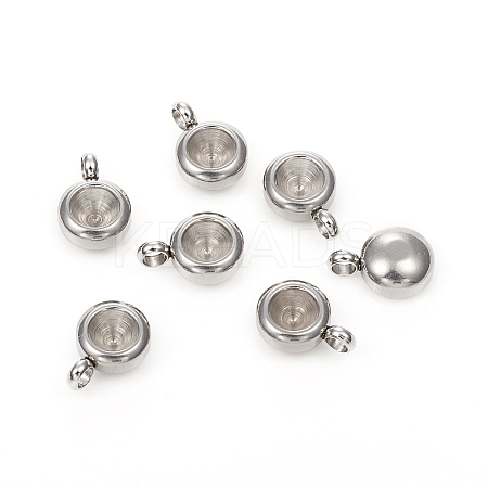 Tarnish Resistant 201 Stainless Steel Pendant Rhinestone Settings LS-X-STAS-G224-27P-1