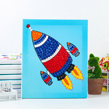 Creative DIY Rocket Pattern Resin Button Art DIY-Z007-29-1