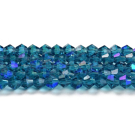 Transparent Electroplate Glass Beads Strands LS-EGLA-A039-T6mm-L01-1