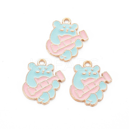 Alloy Enamel Pendants ENAM-N054-65B-NR-1