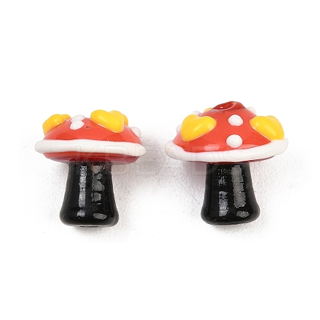 Handmade Lampwork Enamel Beads LAMP-B055-02G-1