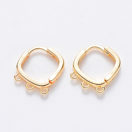 Brass Huggie Hoop Earring Findings LS-KK-T049-14G-NF-1