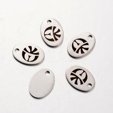 Non-Tarnish Spray Painted 201 Stainless Steel Pendants LS-STAS-I048-I03-1