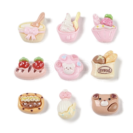 Opaque Resin Imitation Food Decoden Cabochons CRES-M036-01-1