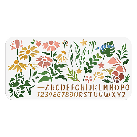 PET Hollow Out Drawing Painting Stencils DIY-WH0626-010-1