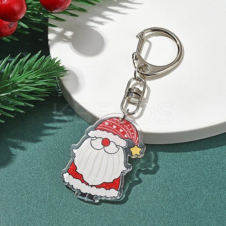 Christmas Theme Acrylic Pendant Decoration HJEW-YW00032-09-1