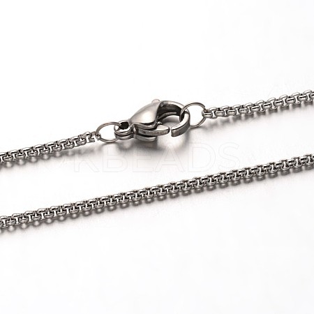 Tarnish Resistant 304 Stainless Steel Cable Chain Necklaces LS-NJEW-N0047-35-1