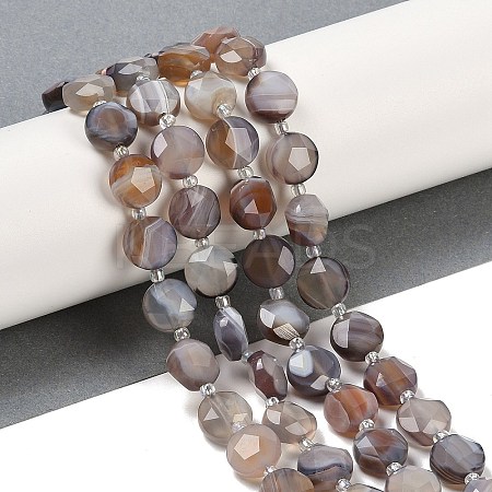 Natural Botswana Agate Beads Strands G-C116-A65-01-1