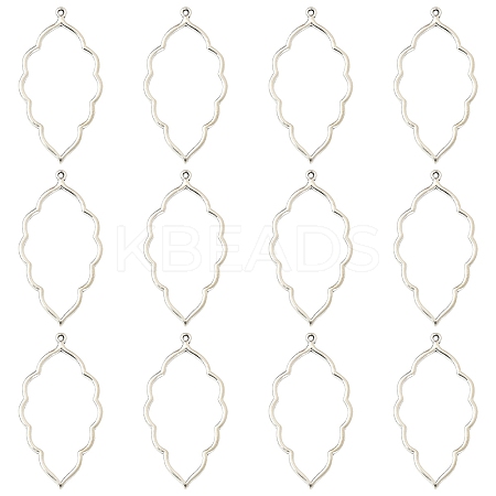 20Pcs Tibetan Style Alloy Open Back Bezel Big Pendants FIND-YW0010-01-1