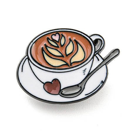 Latte Art Coffee Enamel Pins JEWB-P021-D04-1