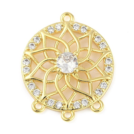 Brass Pave Clear Cubic Zirconia Chandelier Component Links LS-KK-L219-23G-1