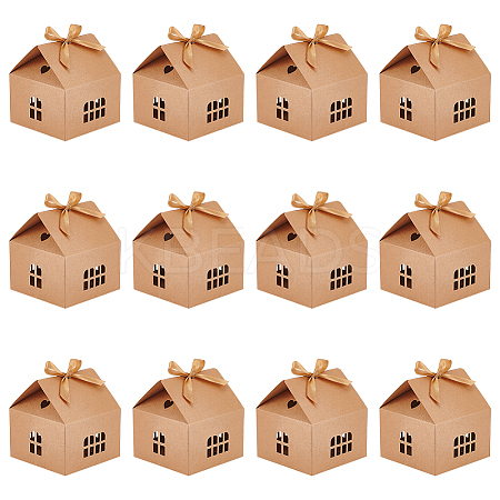House Shape Cardboard Candy Storage Box CON-WH0084-89B-1