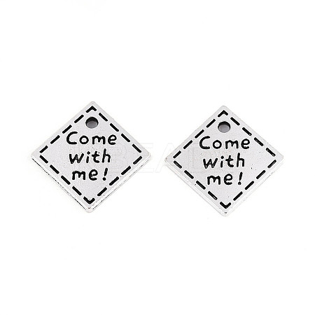 Tibetan Style Alloy Charms TIBE-N013-01AS-1