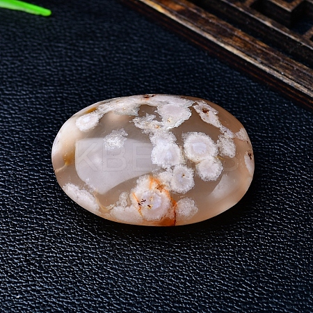 Natural Cherry Blossom Agate Egg Ornament Display Decorations PW-WG2BCA3-02-1