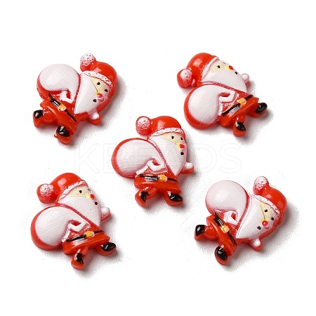 Christmas Opaque Resin Cabochons RESI-K019-28-1
