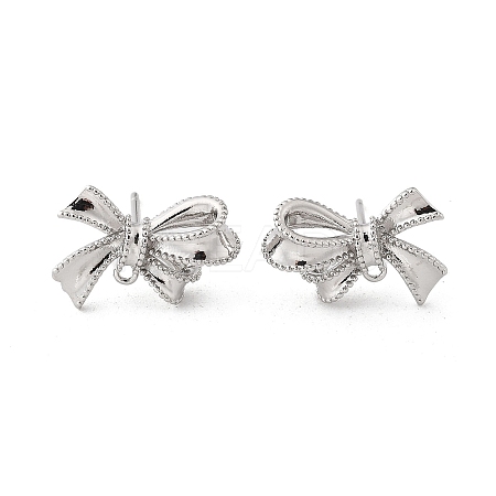 Brass Stud Earring Findings KK-K371-35P-1