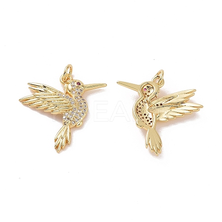 Brass Micro Pave Cubic Zirconia Pendants ZIRC-I063-32G-1