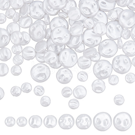 200Pcs 4 Styles Resin Imitation Pearl Beads FIND-AR0005-46-1