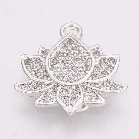 Brass Micro Pave Cubic Zirconia Charms X-KK-T025-07P-1
