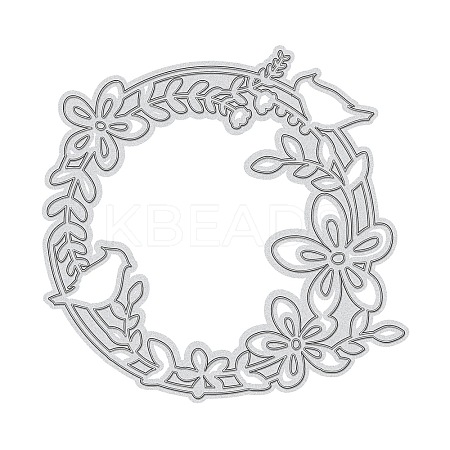 Wreath Carbon Steel Cutting Dies Stencils DIY-WH0170-062-1