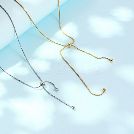 Stainless Steel Snake Chains Lariat Necklaces AA0282-1-1